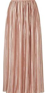 Luxxel Rose Gold Pleated long skirt